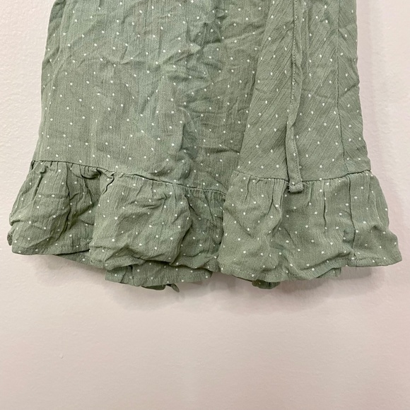 Revolve Mini Wrap Dress in Sage Polka Dot - Picture 12 of 15
